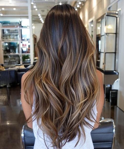 Dimensional ash blonde hair colour transformation at Vogue Studio in Hinjawadi, Pune